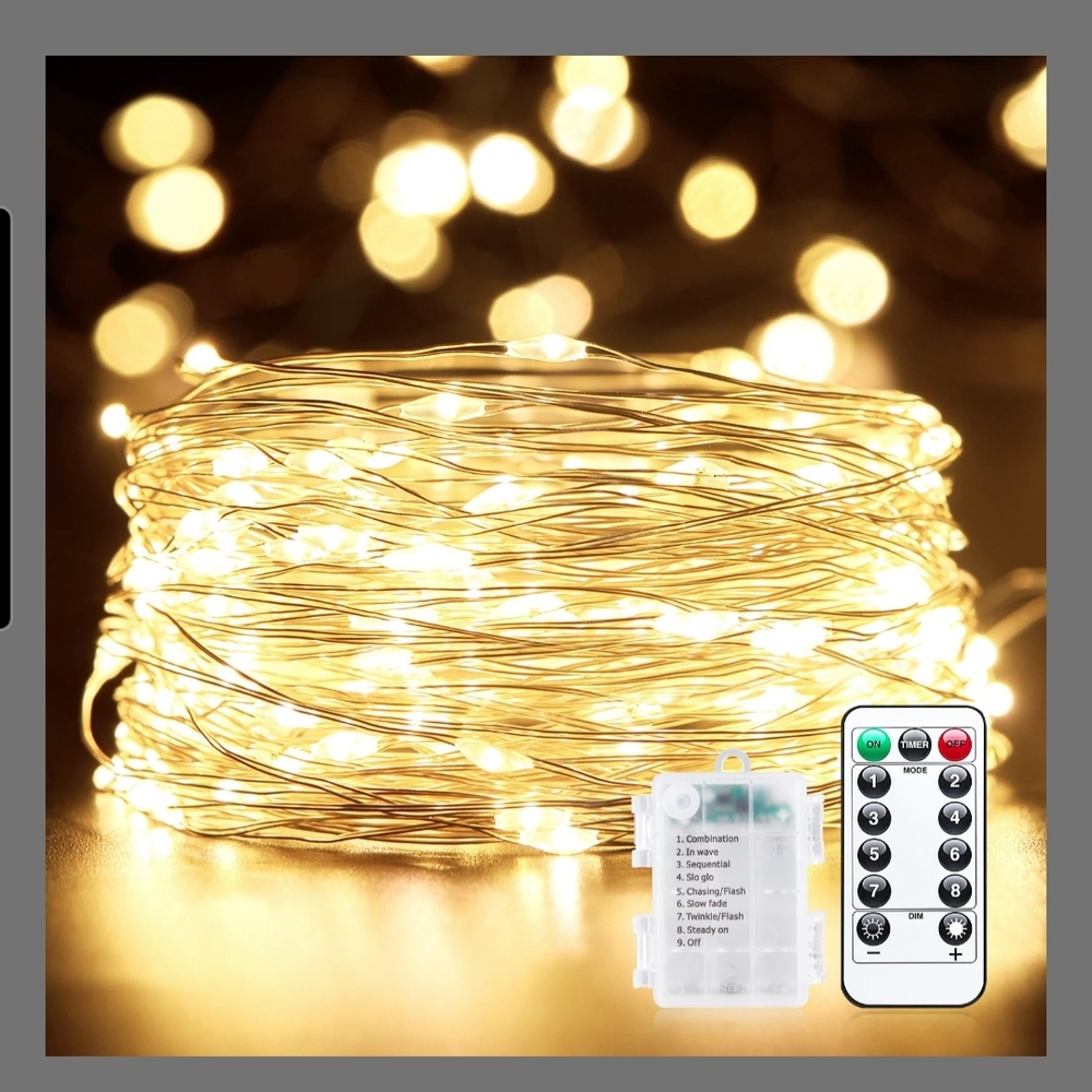 Warm White String Lights with Remote